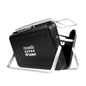 novado Premium Holzkohle Koffer-Tisch-Grill [BBQ Equipment] Produktfoto auf weißem Hintergrund.