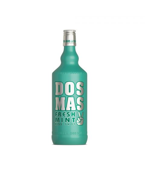 DOS MAS Fresh Mint Kiss Shot 0,7l in stylischer grüner Glasflasche 