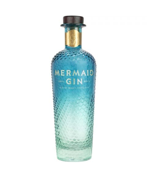 Mermaid Gin destilliert von der Isle of Wright Flasche Schuppen