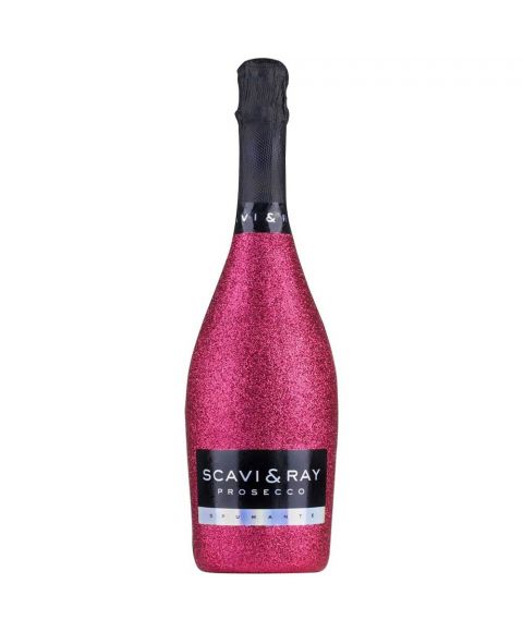 SCAVI & RAY Prosecco Glitzerflasche Pink 0,7l